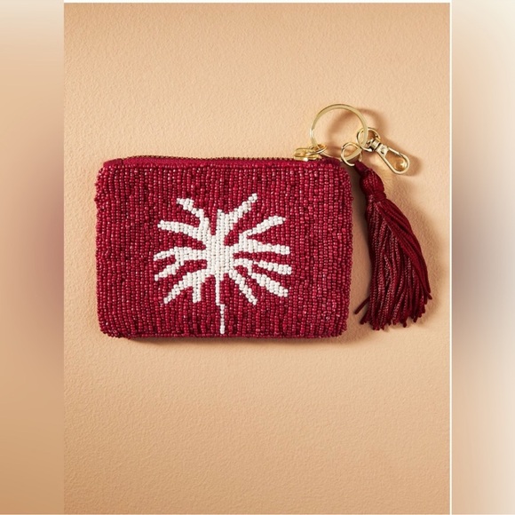 Anthropologie beaded coin purse-summer edition  size 3.5” by 5” - Picture 3 of 10